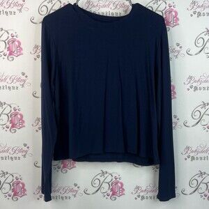 Hudson north long sleeve stretchy dark Navy Blue Long Sleeve Women's Top
